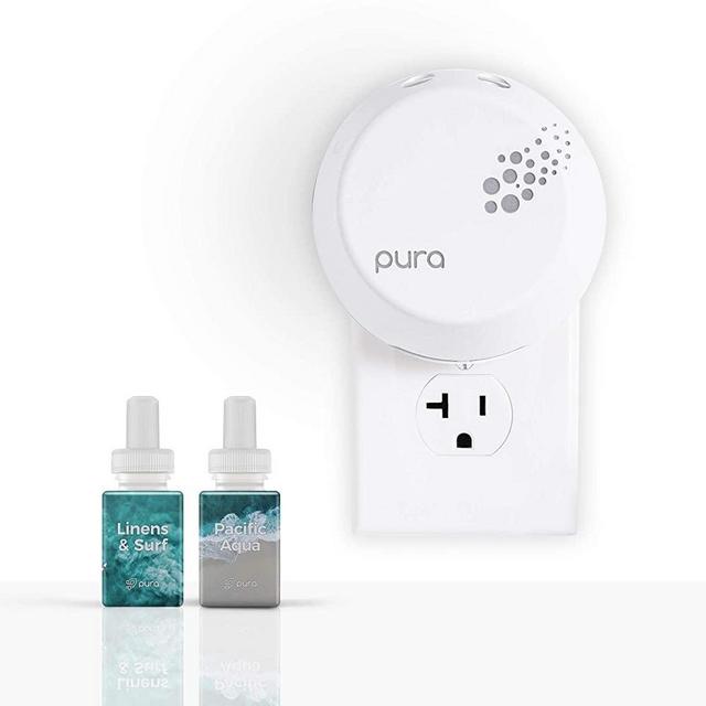 Pura Smart Home Fragrance Device Bundle (Linens & Surf and Pacific Aqua)