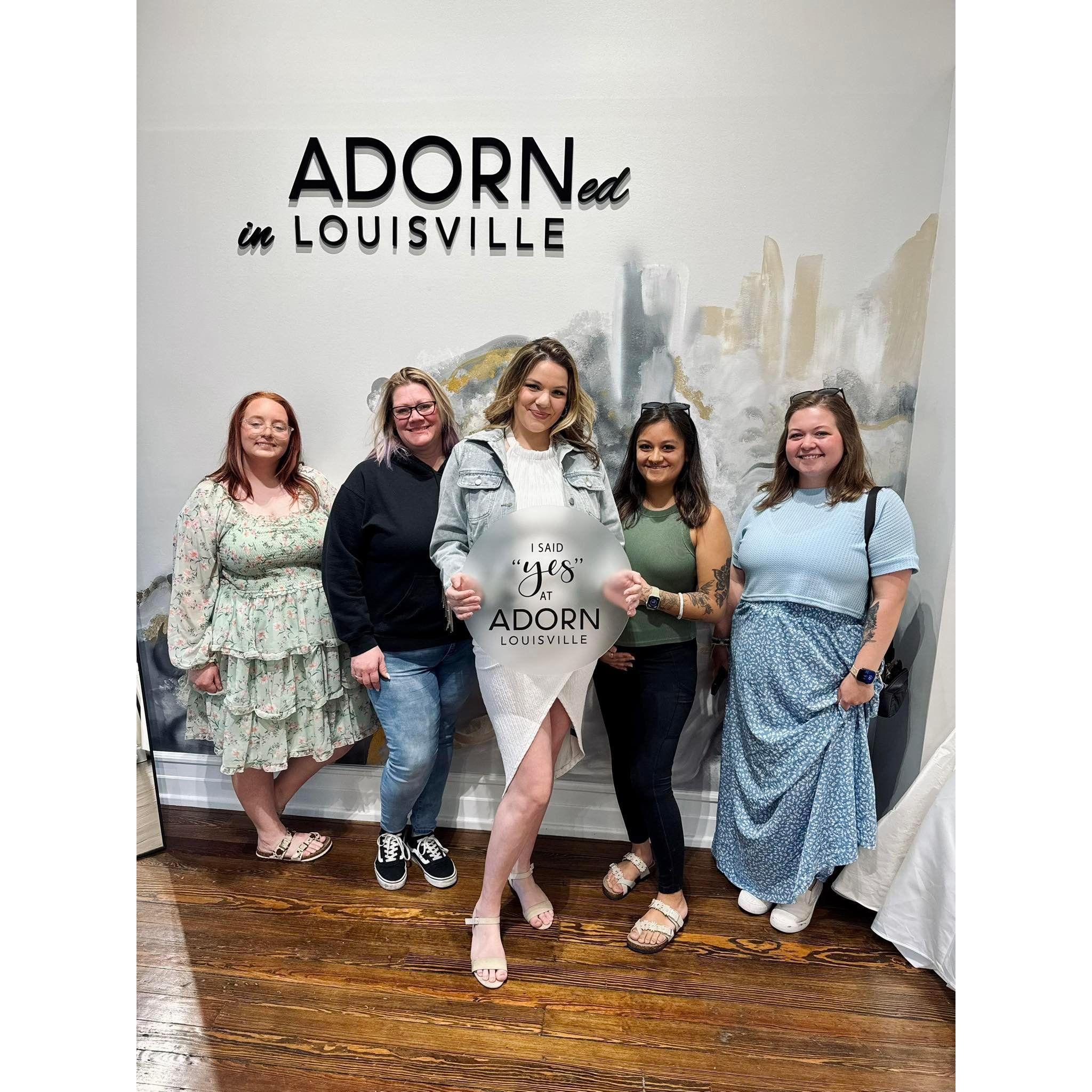 Saying yes to the dress!