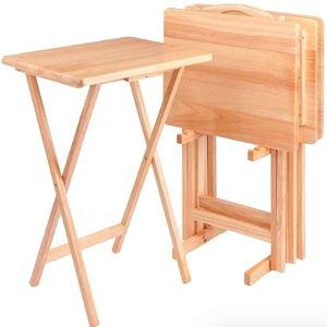 Winsome Wood Alex Snack Table Natural Set 5 Pc, 25.98 inches