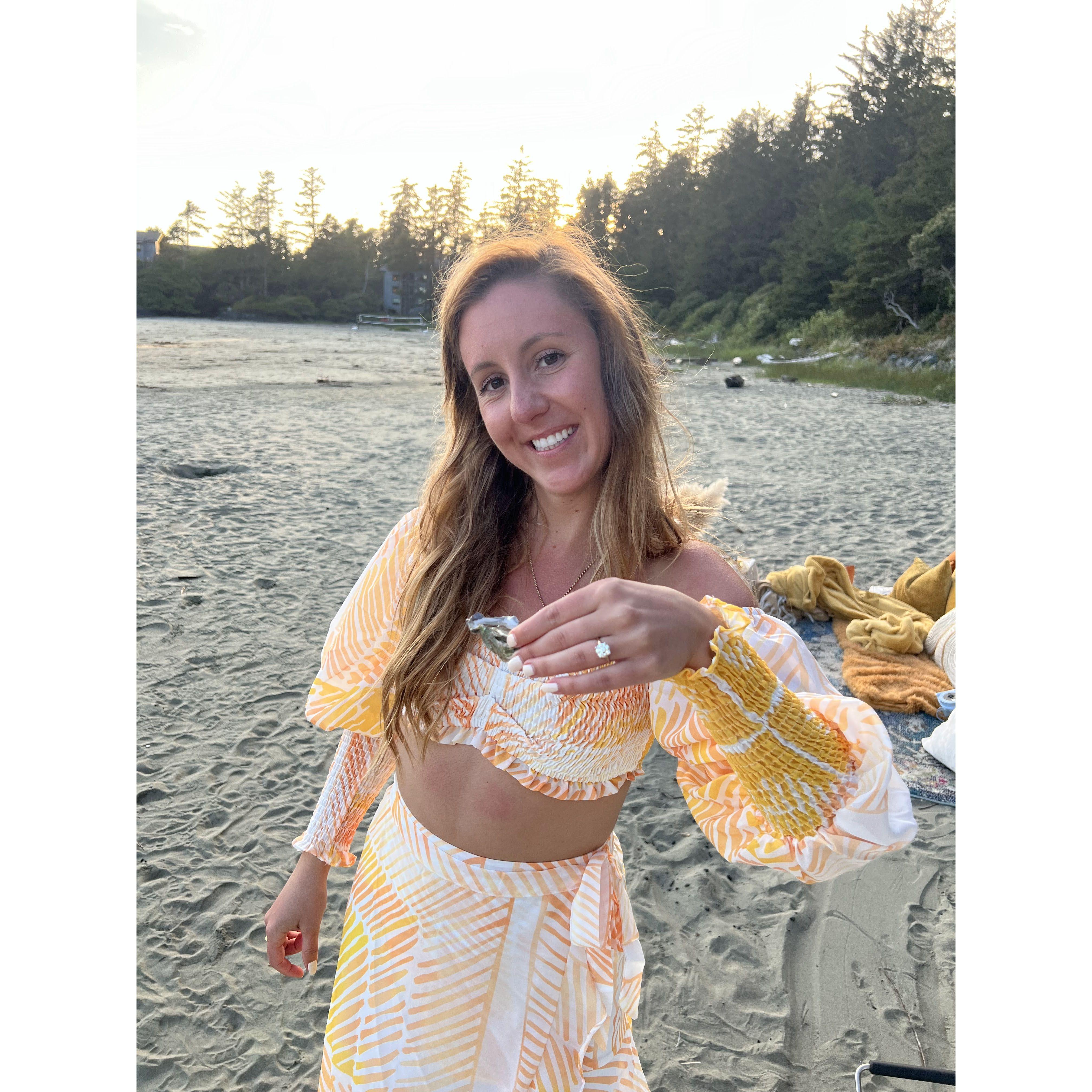 Fresh oysters right off the west coast.