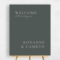 Green Wedding Sign - Altair Portrait