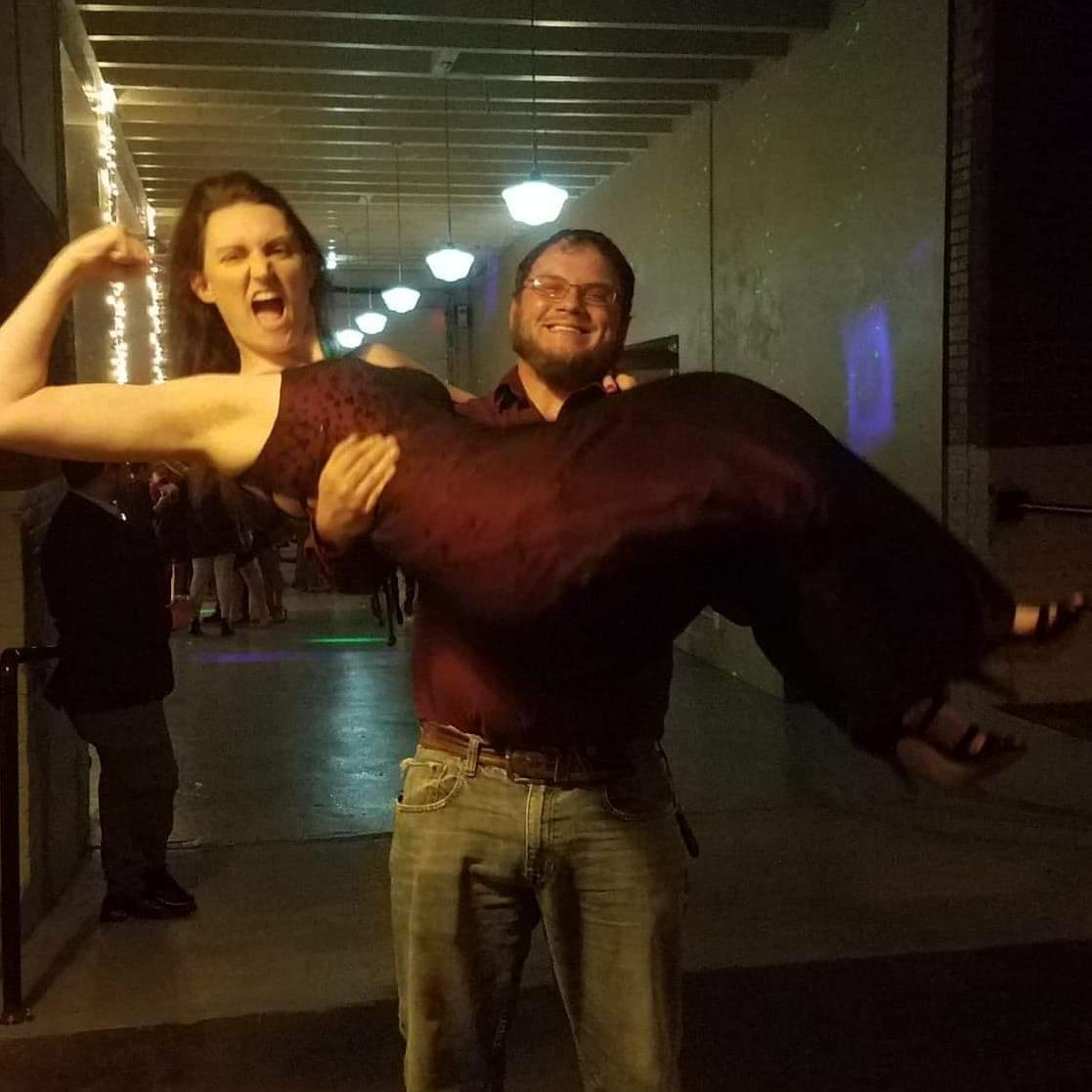 Refusing to be serious at a school dance.