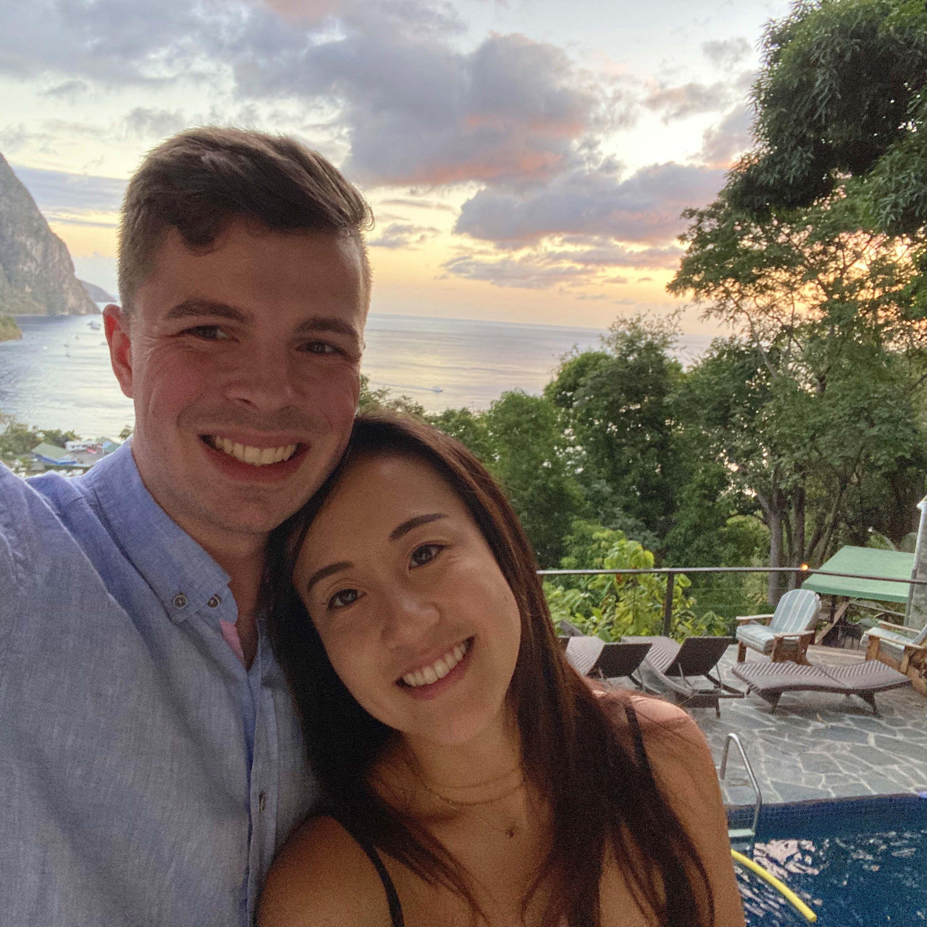 Newly engaged in Saint Lucia!