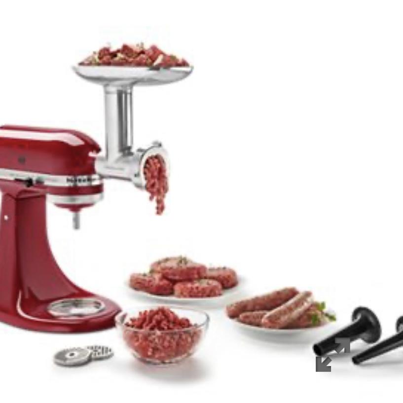 KitchenAid KSMMGA Metal Food Grinder Attachment, Silver