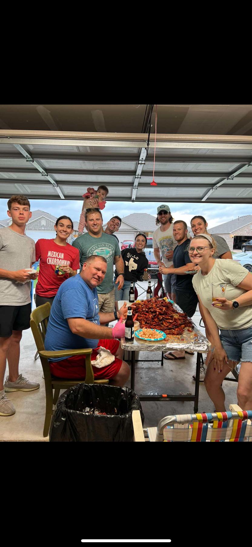 Crawfish boil that turned into a block party!