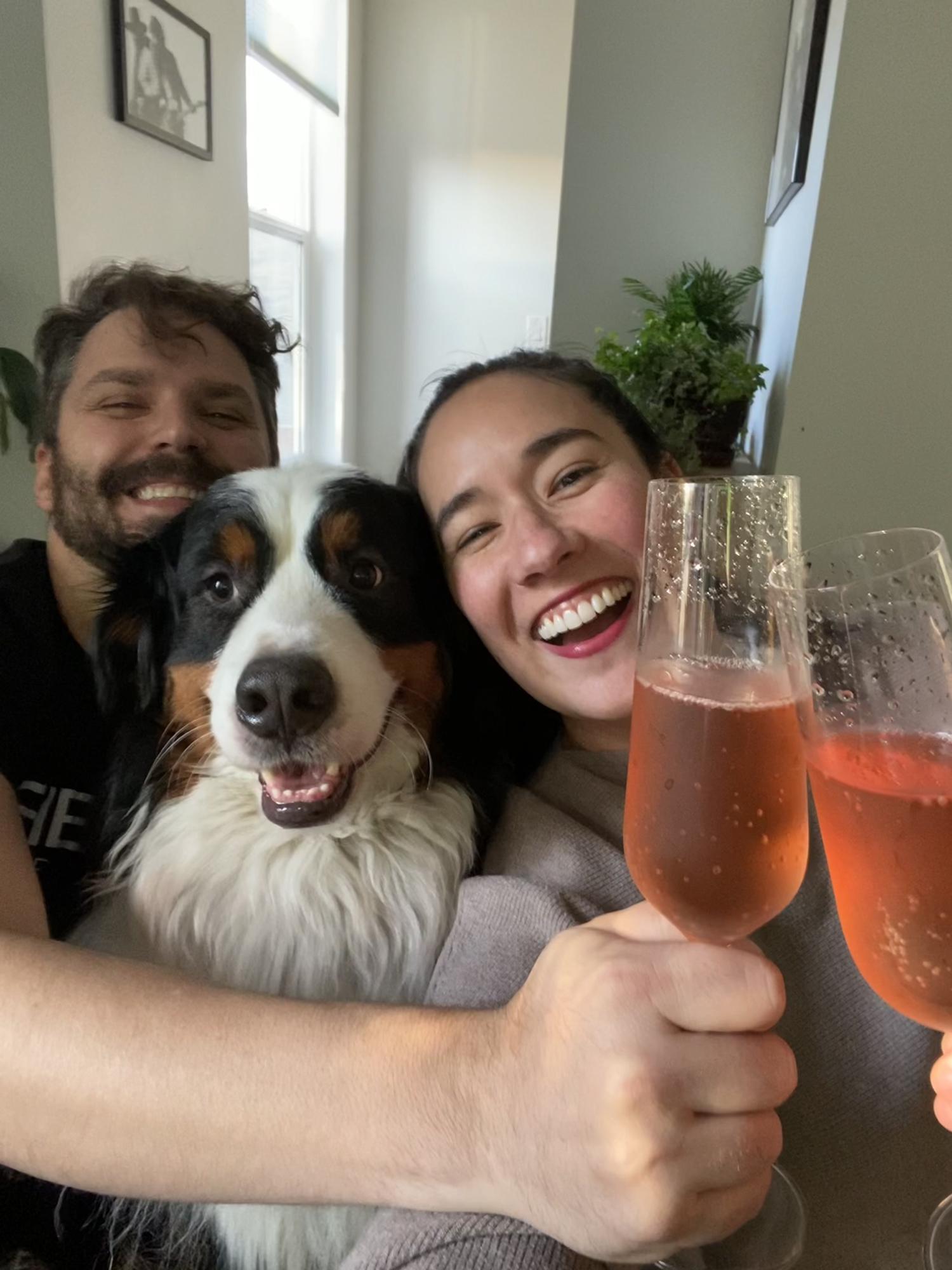 Celebrating that we secured our wedding venue! Mount Vernon Canyon Club!