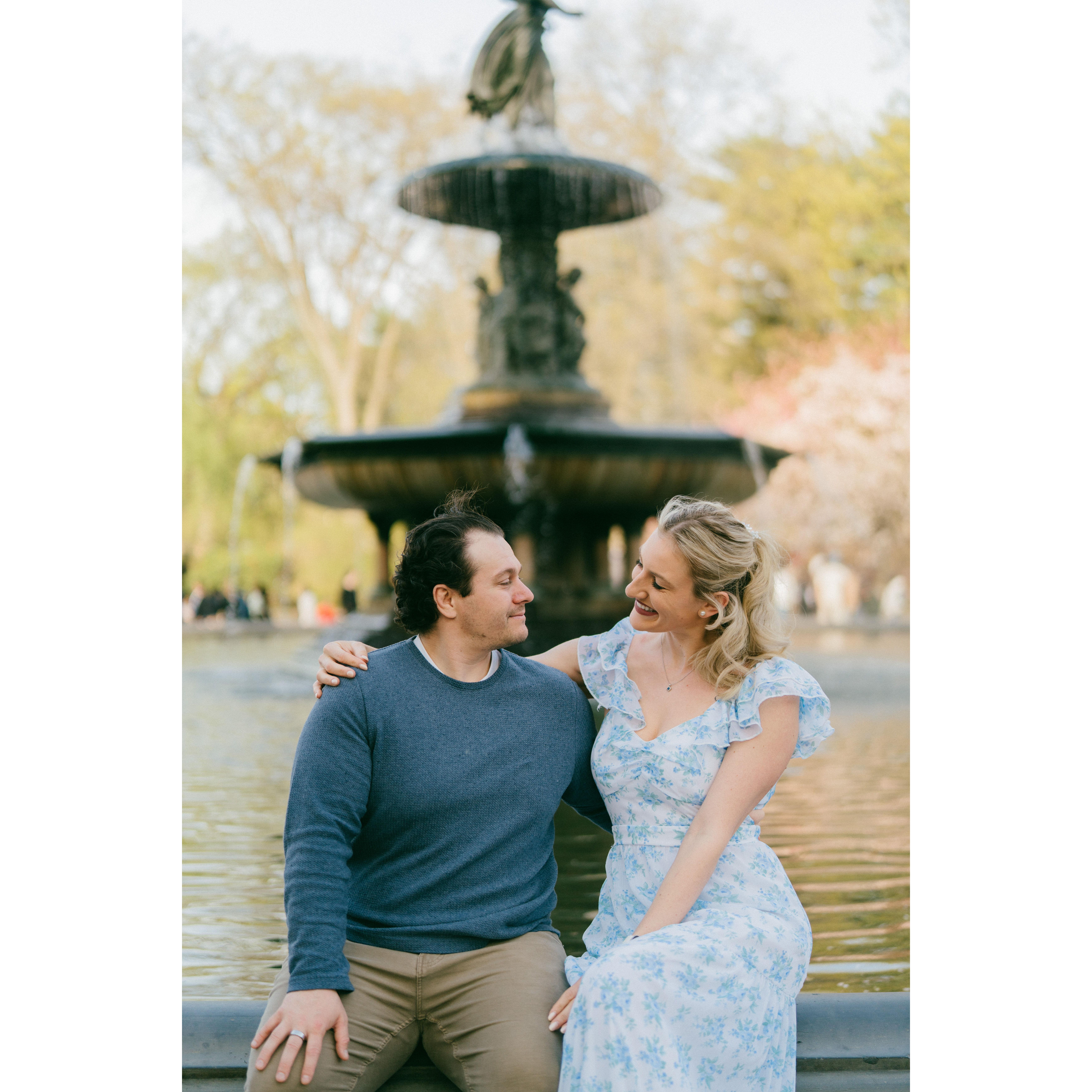 After the wedding photoshoot in Central Park.