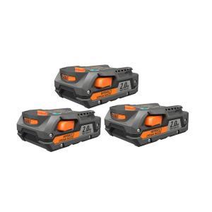 RIDGID 18-Volt 2.0Ah Lithium-Ion Battery (3-Pack)