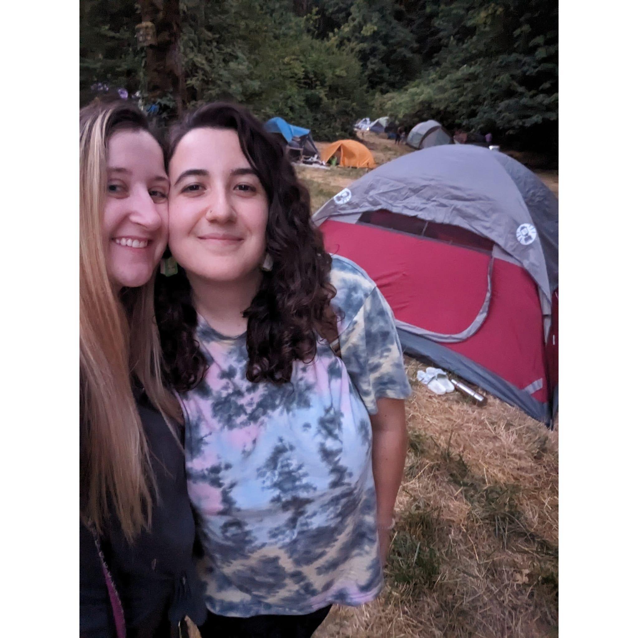 Camping at the Singing Alive festival in Oregon