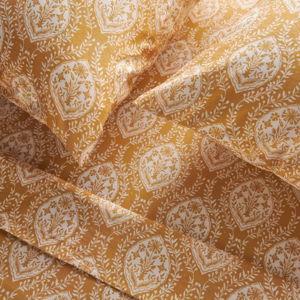 Organic Cotton Sateen Printed Sheet Set (Queen, in "Orange Pattern)