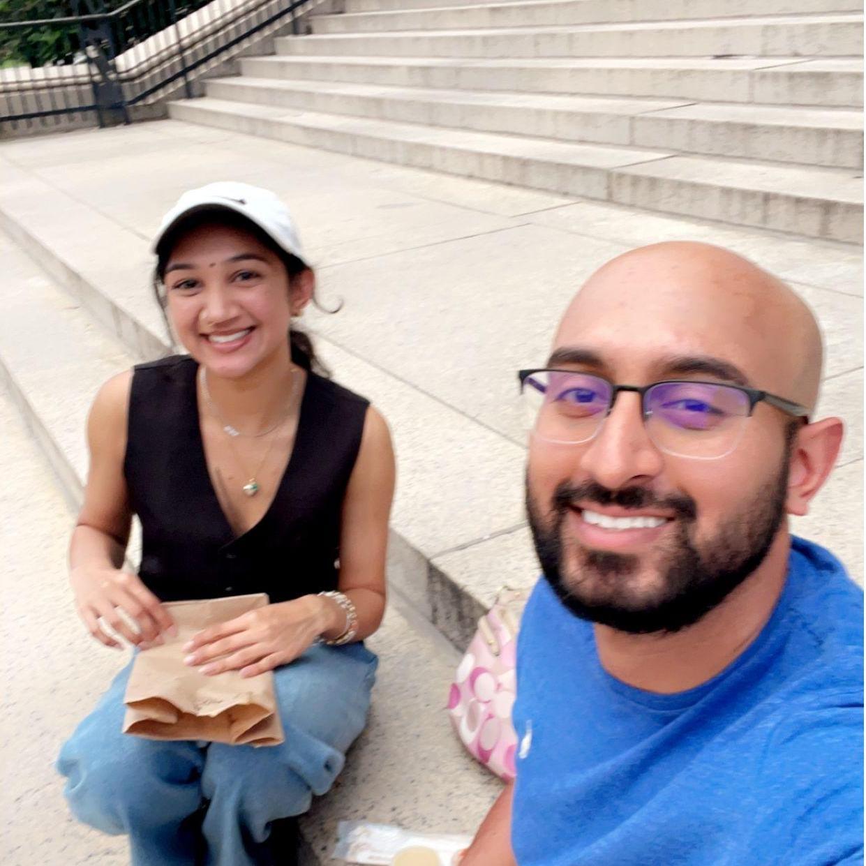 Date night on the Philly Museum steps right before it down poured on us!