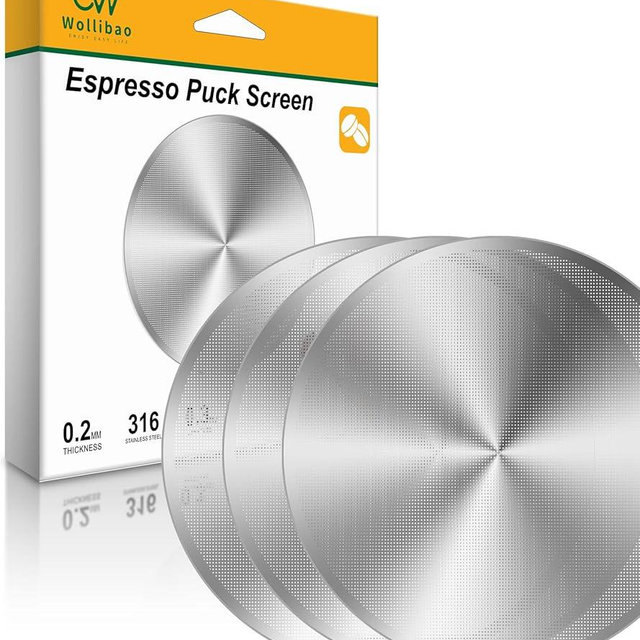 Upgrade 3 Pack Espresso Puck Screen for Breville Espresso Machine Ninja Cafe Luxe, 430 Stainless Steel 0.2mm Ultra-Thin Portafilter Filter Screen, 53.3mm