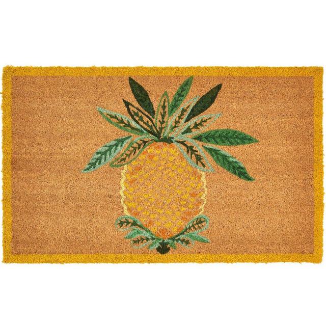 Welcome Pineapple Doormat; 22x36 inches ; Multi