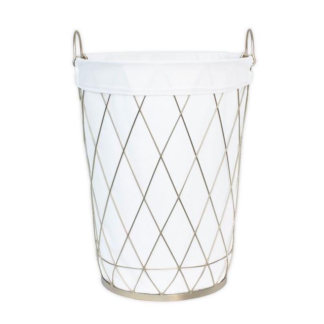 Taylor Madison Designs® Round Diamond Weave Hamper in Champagne
