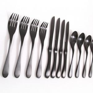 Matte Black Titanium 12-Piece Flatware Set