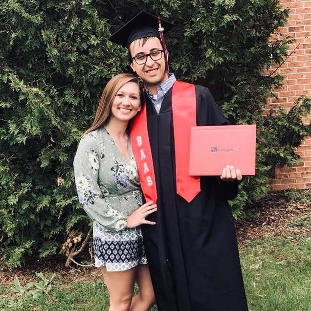 All his hard work paid off! May 2018.