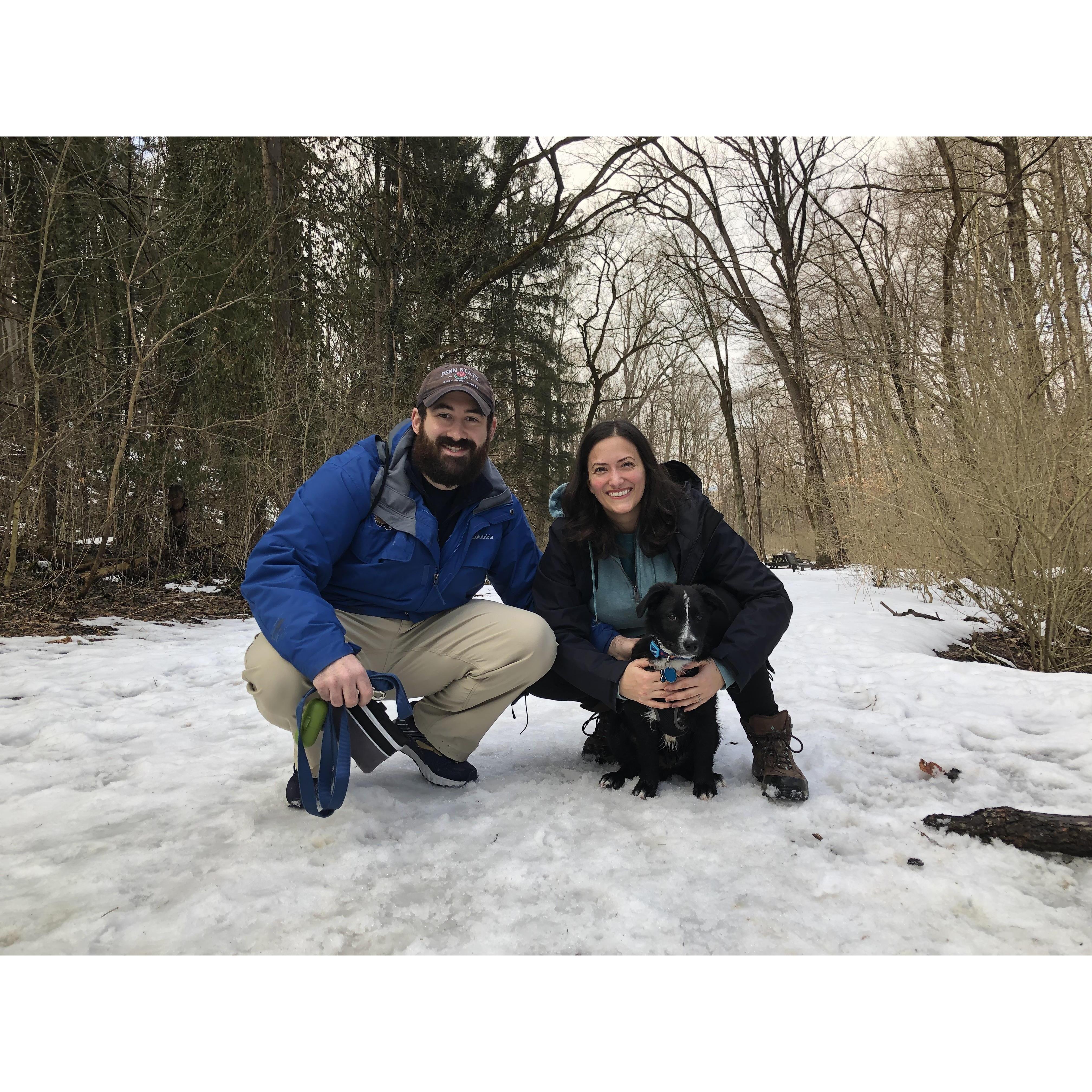Our first family pictures with Tucker