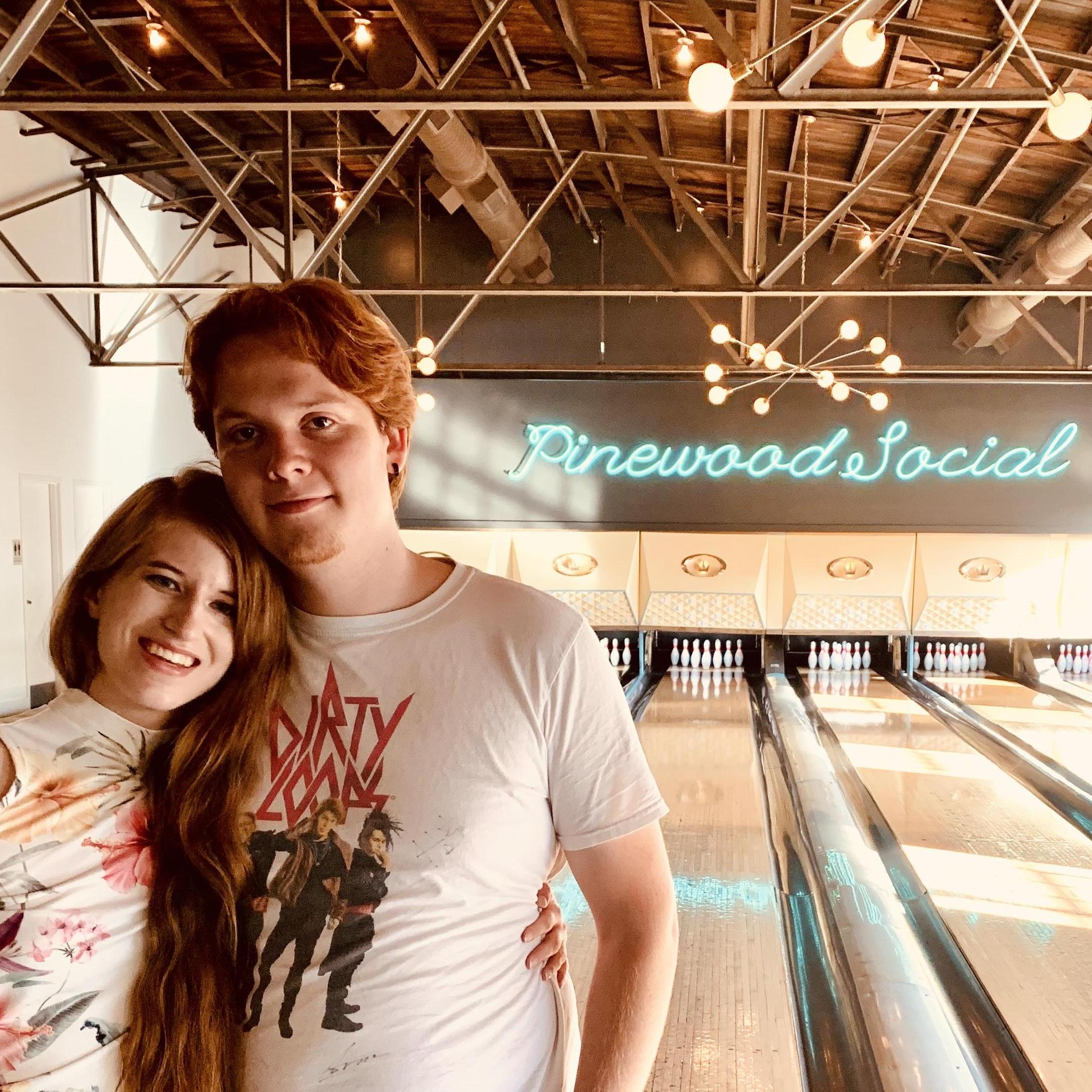 Bowling with birthday boy Ben