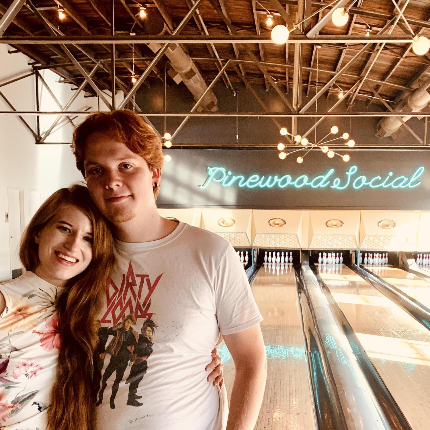 Bowling with birthday boy Ben