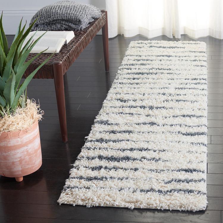 JONATHAN Y Santa Monica 2 x 8 Taupe/Espresso Indoor/Outdoor Border Coastal Runner  Rug in the Rugs department at