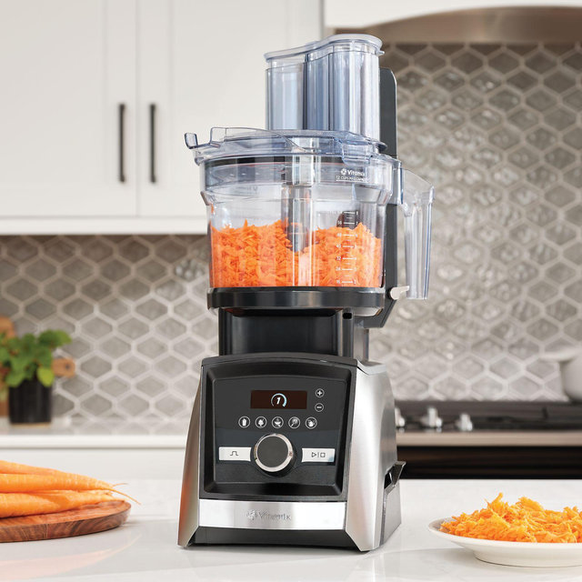 Vitamix ® A3500 Series Brushed Stainless Blender with Food Processor Attachment