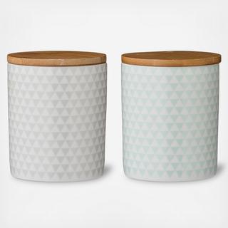 Olivia Ceramic Jar, Set of 2