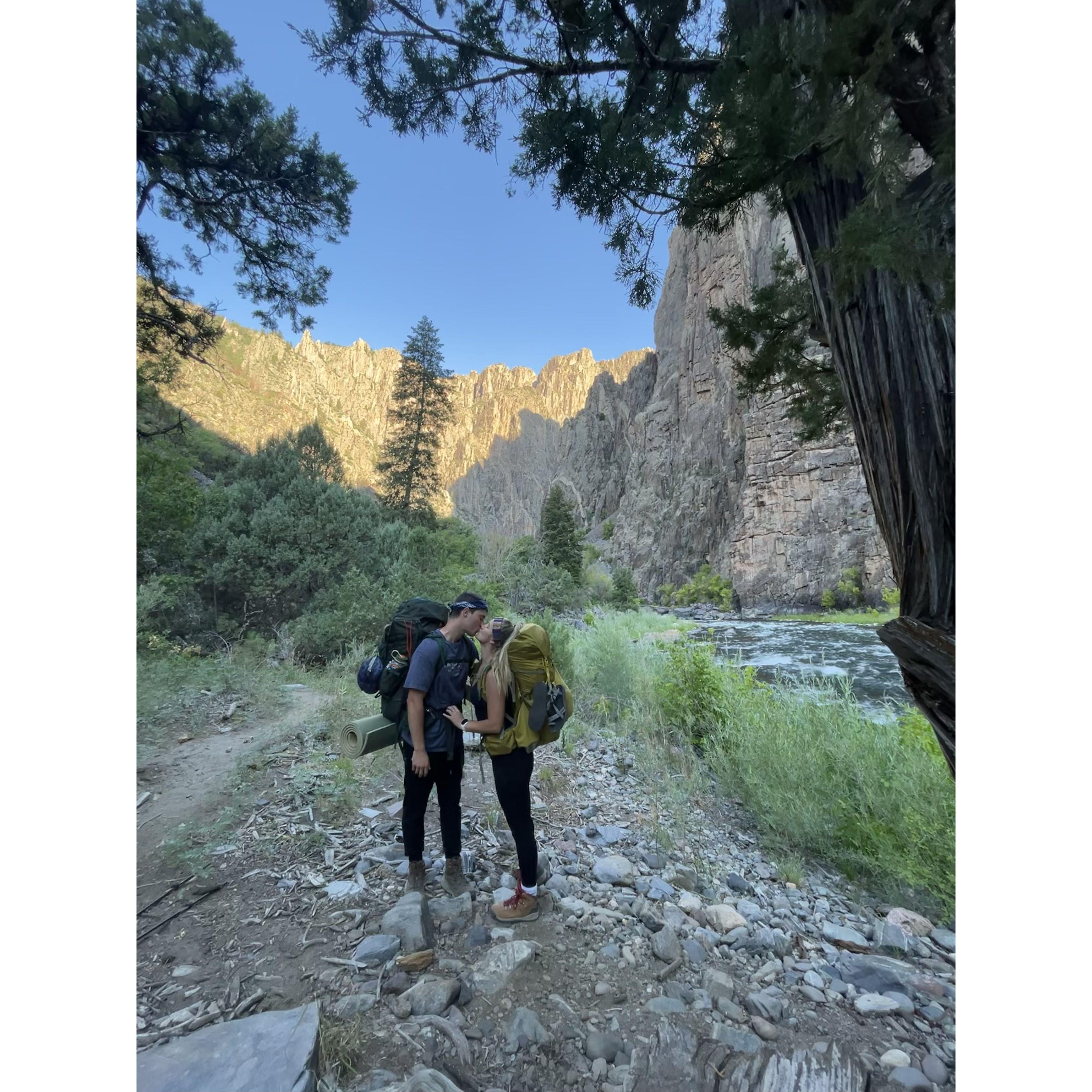Shane took Fallon on her first backpacking trip at the Black Canyon!