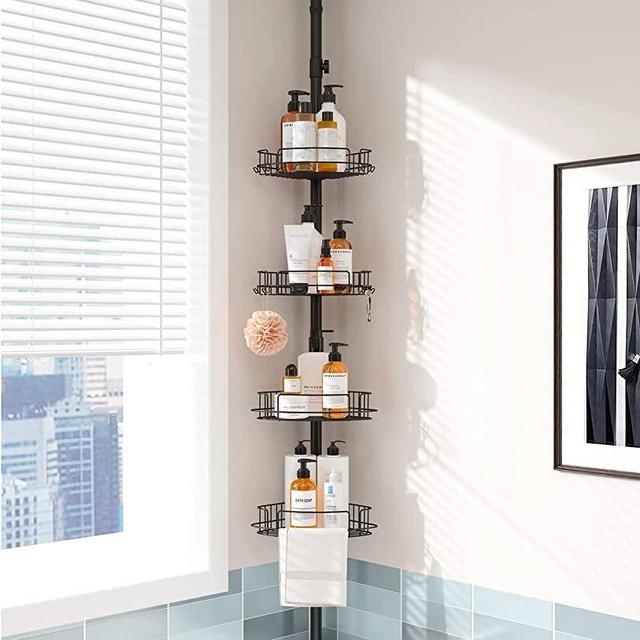 4 Tier Shower Caddy No Drilling Corner Organizer Shelves, 56-114