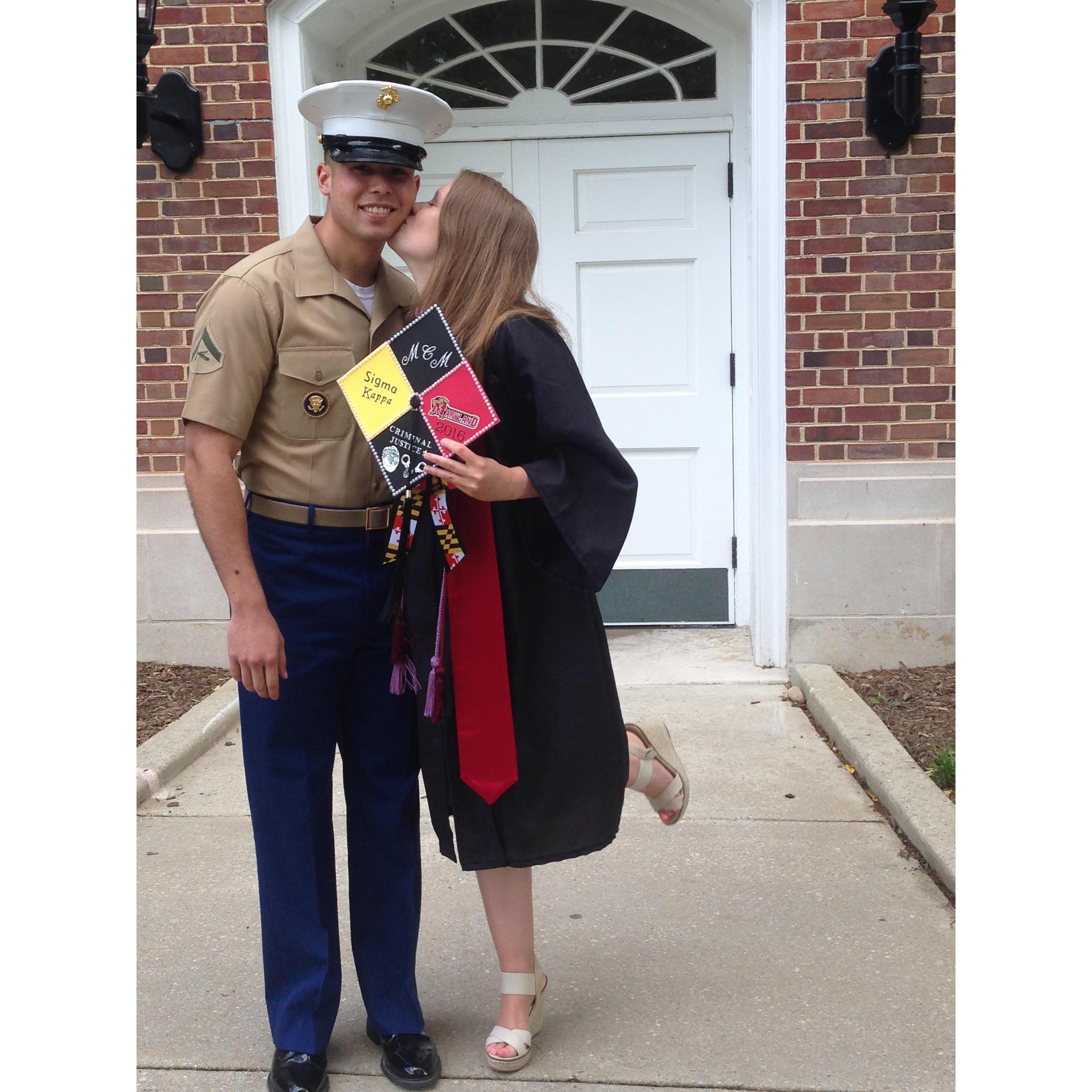 Morgan's graduation from college.