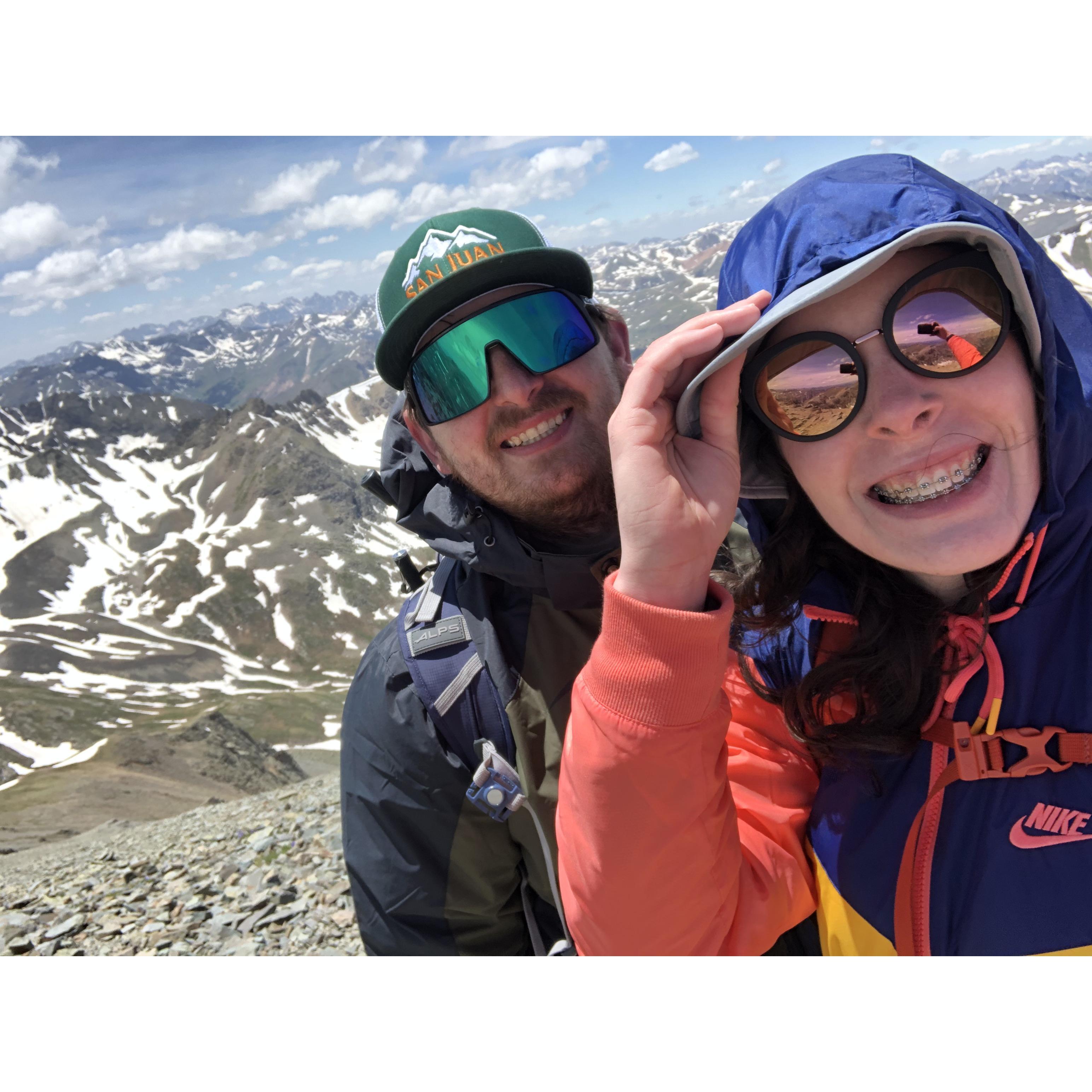 Climbing our first 14er cant wait for more!