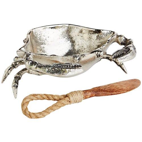 Crab Bowl and Spreader