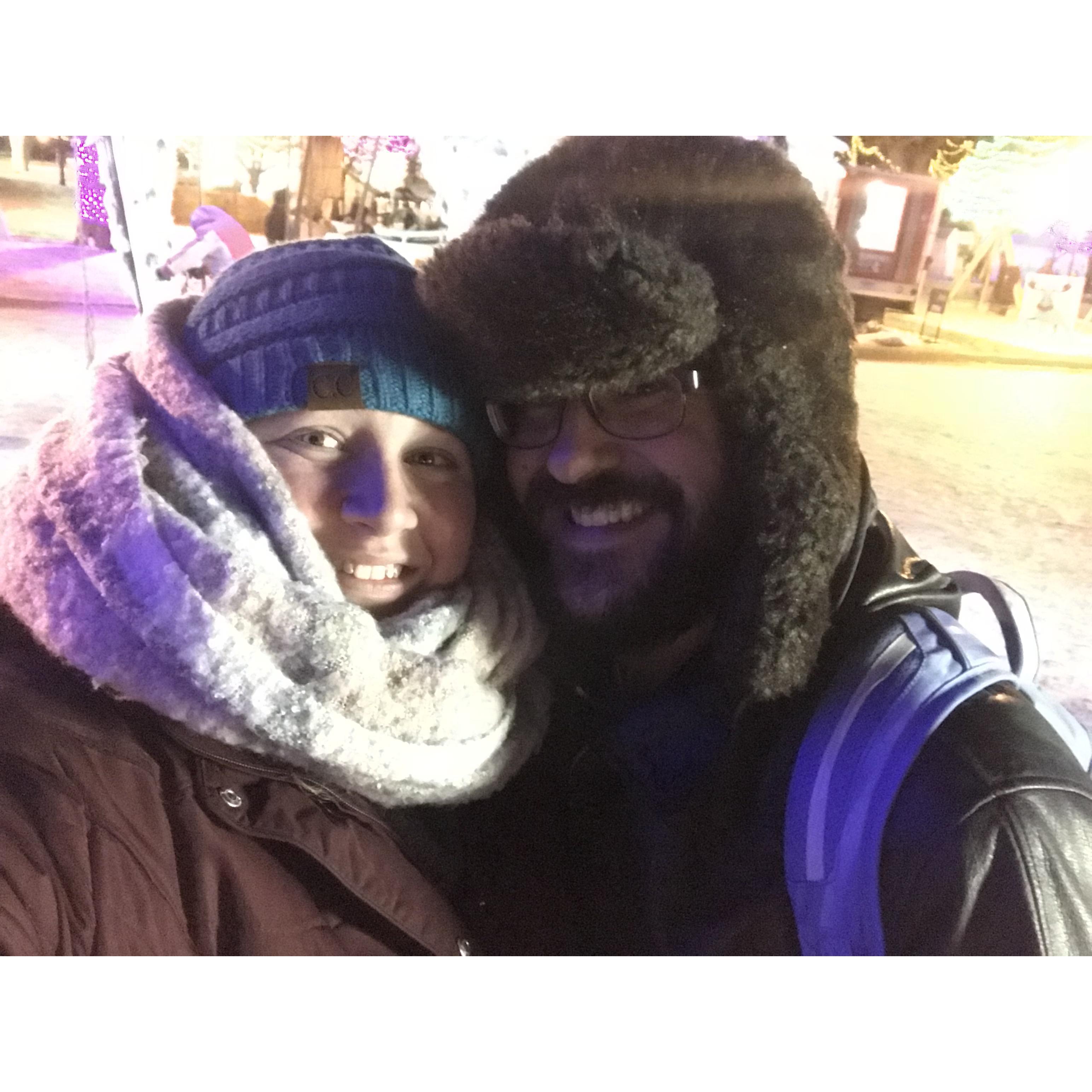 David and Becca at Holidazzle We had so much fun even in the cold