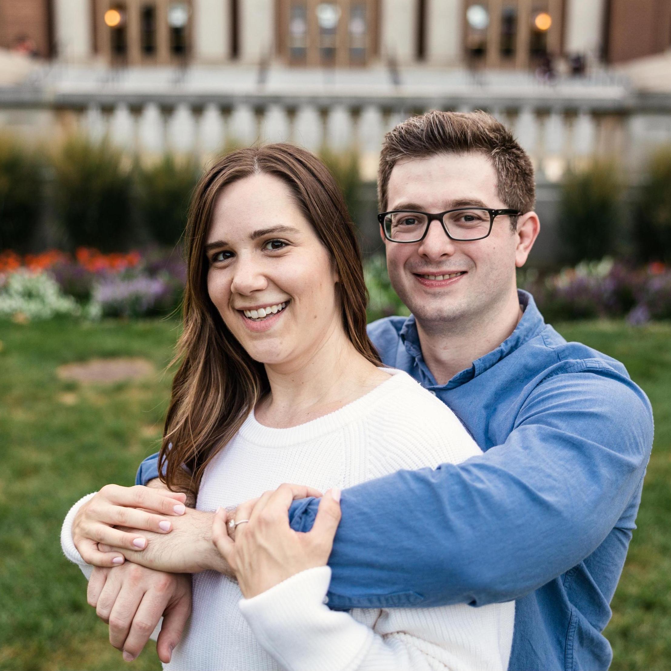 Posing on the Quad, our favorite spot on the U of I campus.