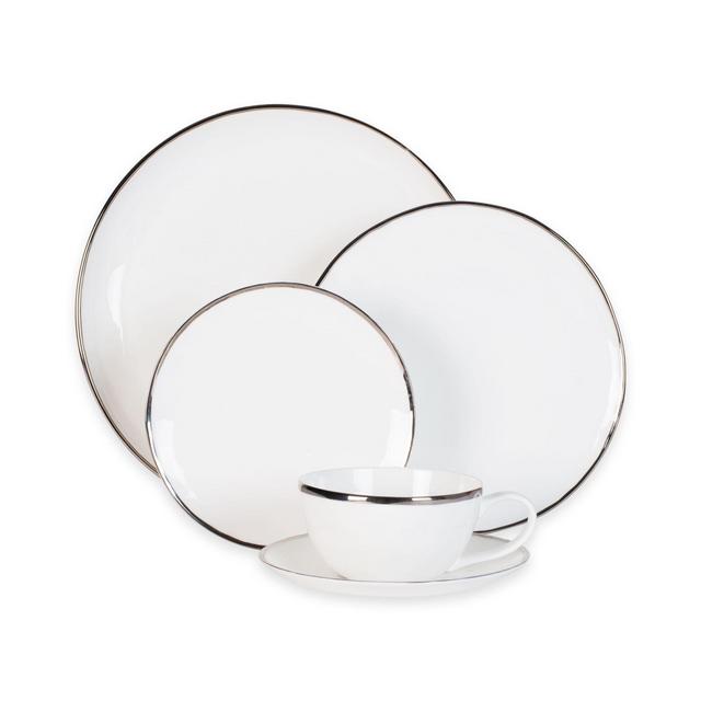 Olivia & Oliver Harper Organic Shape Platinum 5-Piece Place Setting