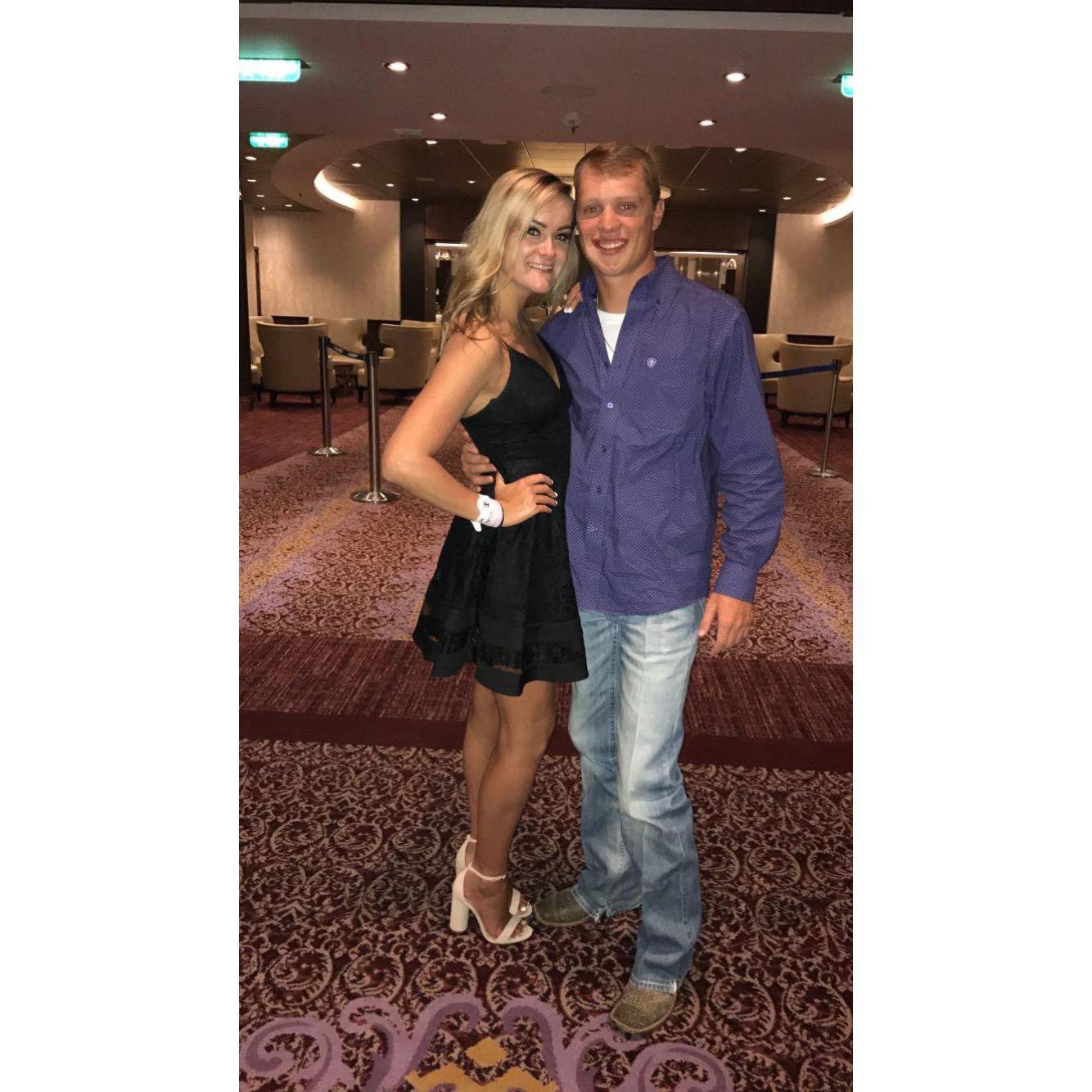 This was our first vacation we took together, a cruise! This was also the night Gage told me he was in love with me.