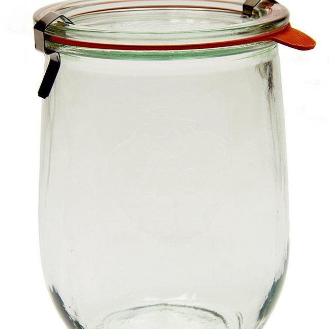 Weck 745 Tulip Jar - 1 Liter, Set of 6 Clear