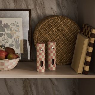 Rosy Check Electric Salt & Pepper Grinder Set