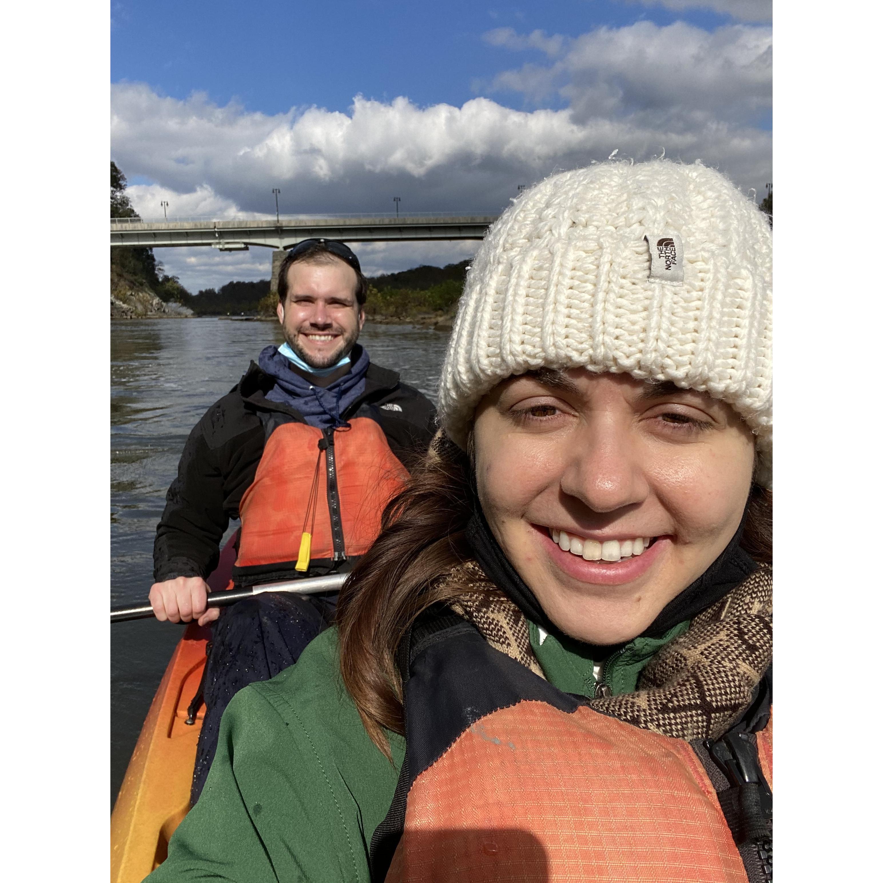 Kayaking on the Potomac, October 2020