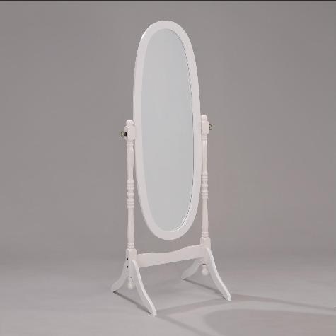 Crown Mark White Finish Cheval Mirror