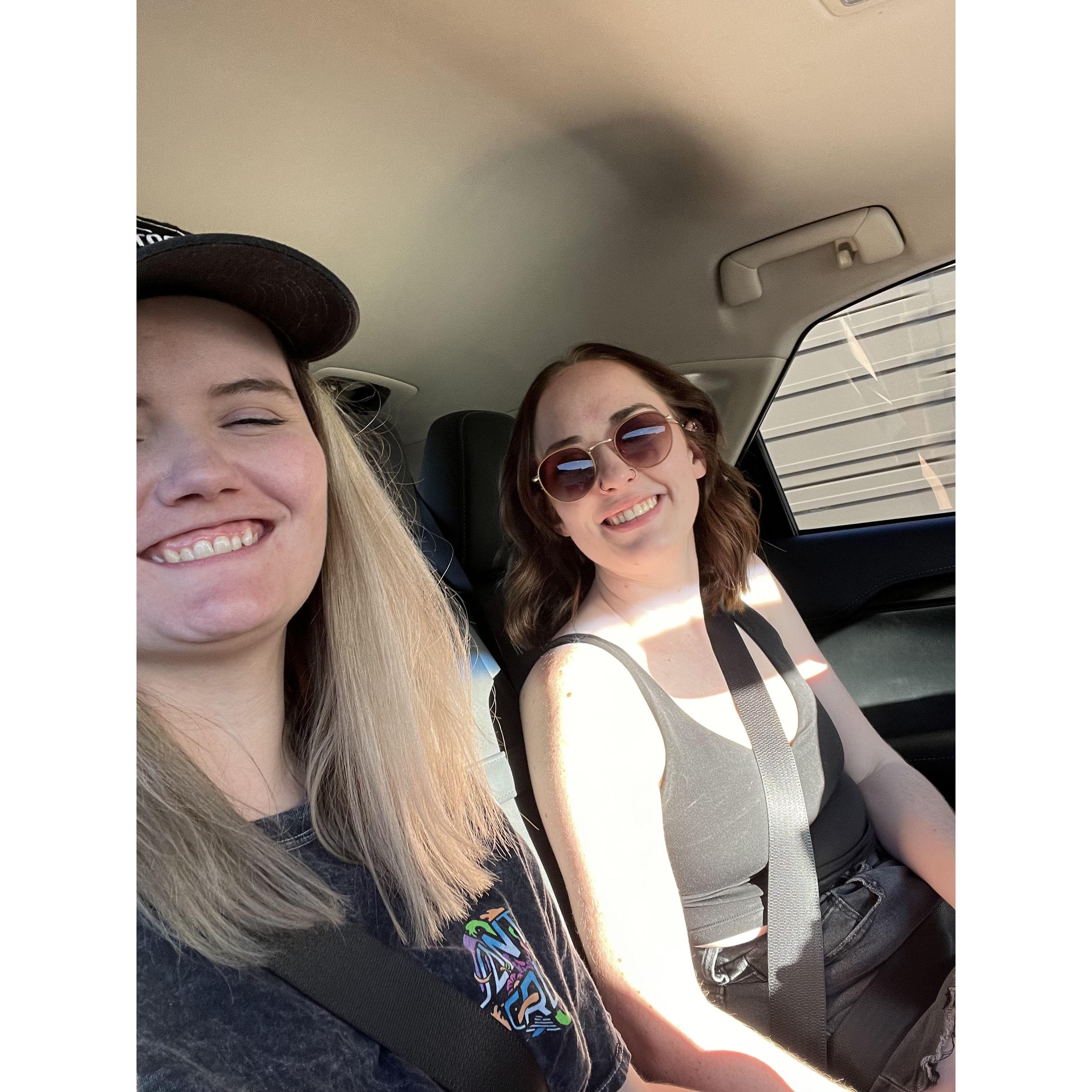 Our first picture, on the way to our first concert together!