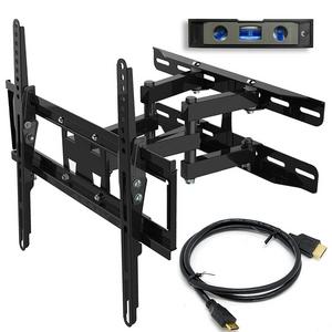 Everstone TV Wall Mount Fit for Most 23"-65" TVs Dual Articulating Arm Full Motion Tilt Swivel Bracket 14" Extension Arm,LED,LCD,OLED& Plasma Flat Screen TV,Curved TV,Up to VESA 400mm,HDMI Cable
