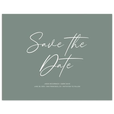 Basil, Green Wedding Digital Save the Date - Nahomi Type