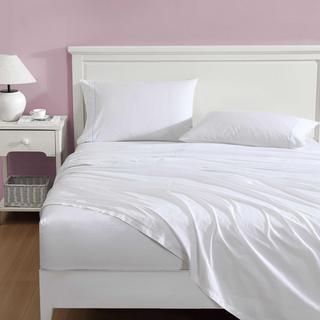 Scallop Embroidered Cotton Percale 4-Piece Sheet Set