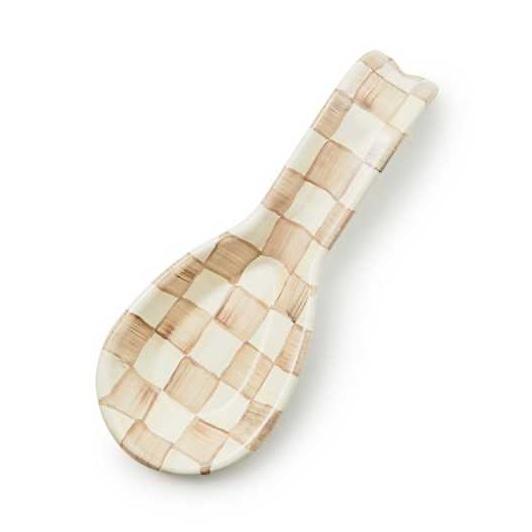 Mocha Check Spoon Rest