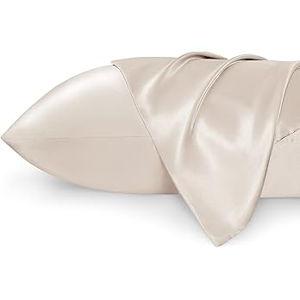Bedsure Satin Pillowcase 2 Pack | Beige