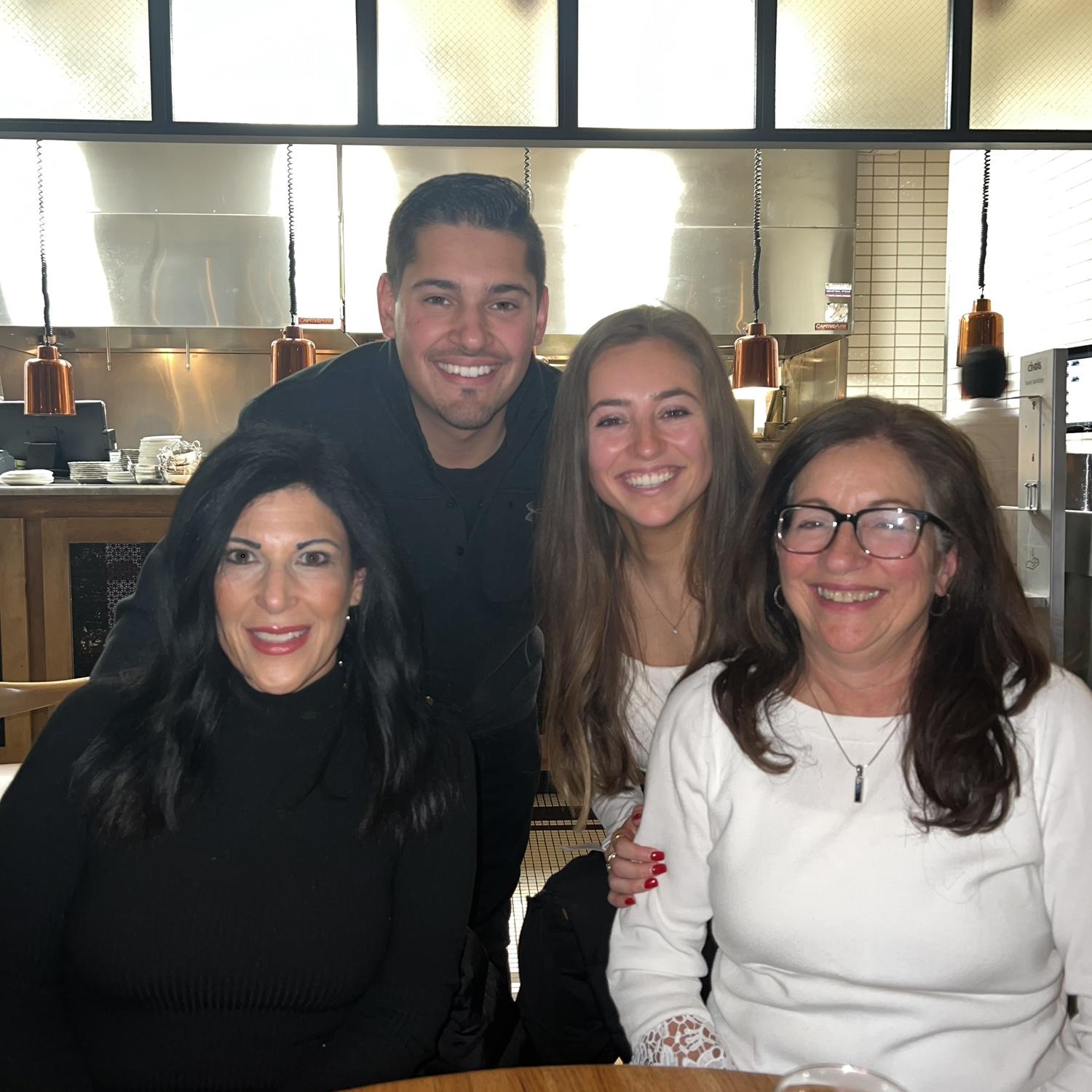 Dinner with Jeanette and Sally. A special moment as our moms meet for the first time while visiting us in Arlington!