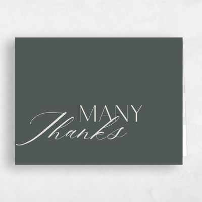 Green Typography Wedding Thank You - Zion Landscape