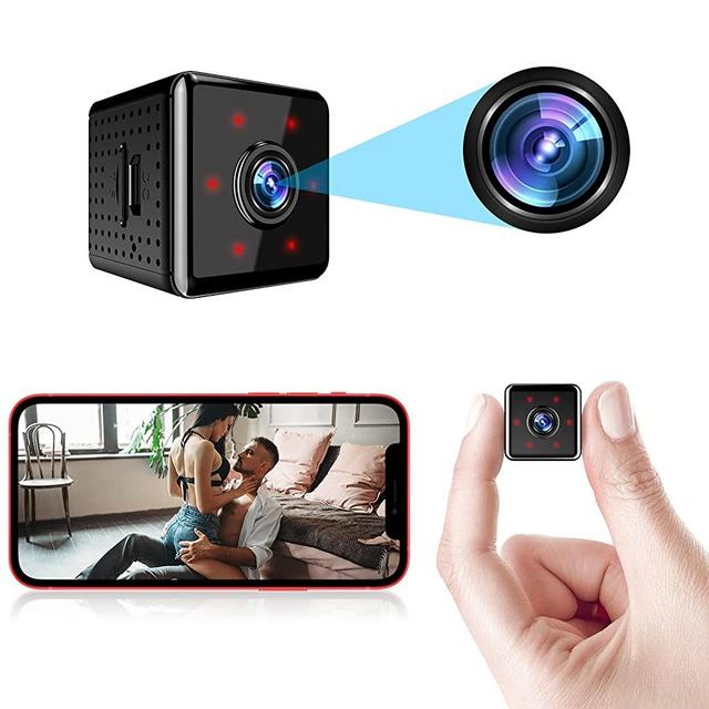 Mini Spy Camera Wireless Hidden WiFi Small Nanny Cam Baby Monitor 1080P HD Home Security Indoor Video Recorder with Live Feed Phone APP Night Vision Motion Detection