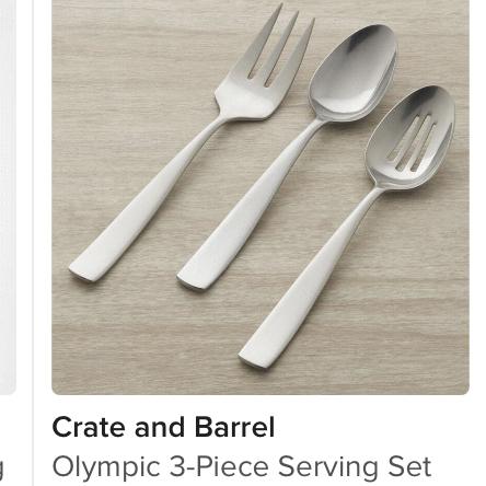Crate and Barrel - Olympic 3-piece serving set