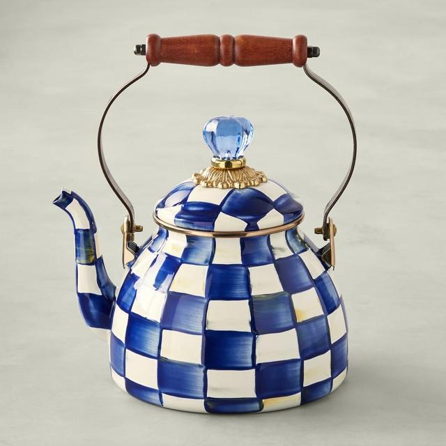 MacKenzie-Childs Royal Check Tea Kettle, 2-Qt.